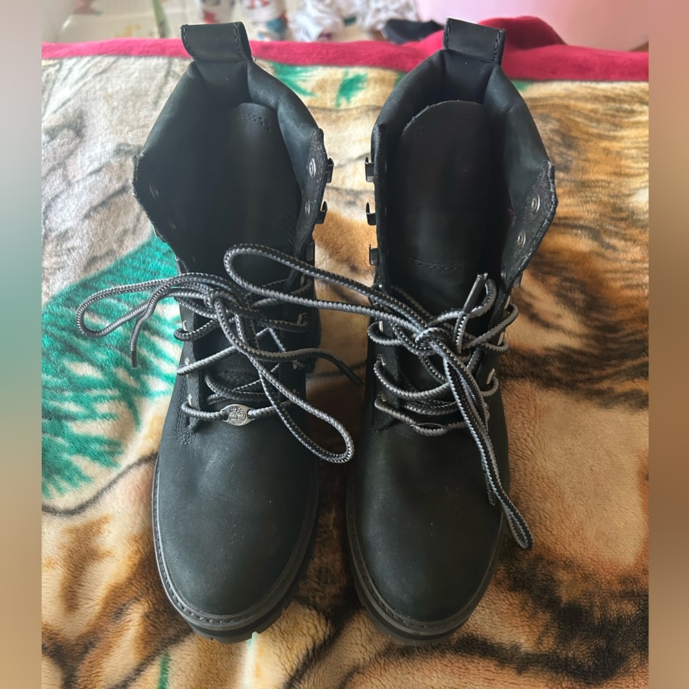 Timberland Black Combat Boots - Picture 2 of 5